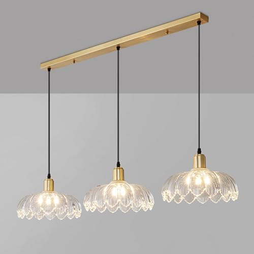 HLRTBCN Messing Kronleuchter 3 Lichter Anhänger Beleuchtung Lang Messing Lotusblume Anhänger Licht Klarglas Modern Landhaus Deckenleuchte Vintage Kronleuchter Leuchte HLRTBCN Messing Kronleuchter 3 Lichter Anhänger Beleuchtung Lang Messing Lotusblume Anhänger Licht Klarglas Modern Landhaus Deckenleuchte Vintage Kronleuchter Leuchte von HLRTBCN