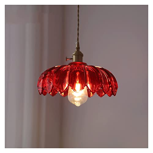 HLRTBCN Messing Kronleuchter Modern Kronleuchter Vintage Messing Glas Pendelleuchte Landhaus Glas Lotus Industrie Kronleuchter Vintage Hänger Licht Einstellbare Deckenleuchten von HLRTBCN