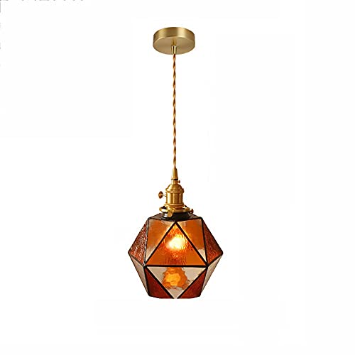 HLRTBCN Moderne Glas-Kronleuchter aus Messing, Kücheninsel, Mosaik-Deckenleuchte, handgefertigt, Esszimmerleuchten, Mini-Kronleuchter aus Messing, E27 Aqiong HLRTBCN Moderne Glas-Kronleuchter aus Messing, Kücheninsel, Mosaik-Deckenleuchte, handgefertigt, Esszimmerleuchten, Mini-Kronleuchter aus Messing, E27 Aqiong von HLRTBCN