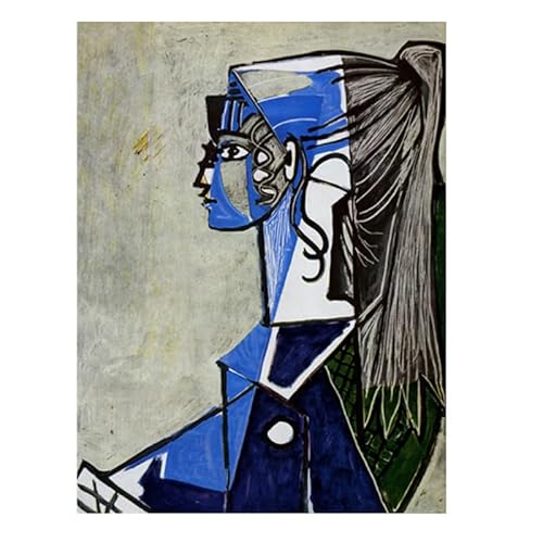 HLSHOE Leinwand-Malerei Picasso Kunst Poster und Drucke Nordic Zusammenfassung Frau Porträt Abbildung Bilder für Wohnzimmer-Galerie (Color : A, Size : 60x80 cm No Frame) von HLSHOE