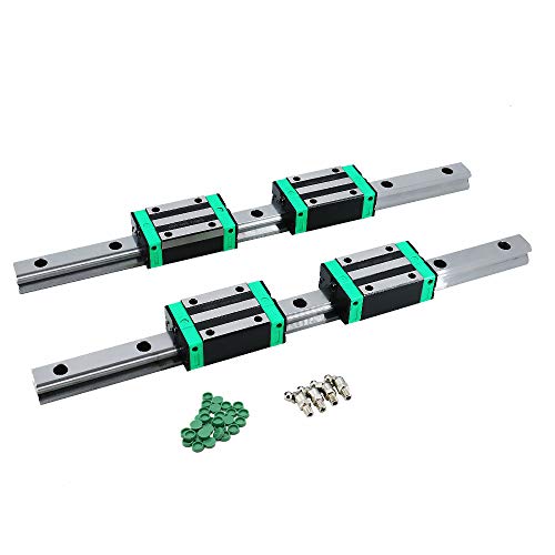 CNC-Linearschienen 2 Stück HGR20-900 mm + 4 Stück HGH20CA Blöcke mit Fettpresse und Kunststoffkappen für Linearschienen CNC-Linearschienen 2 Stück HGR20-900 mm + 4 Stück HGH20CA Blöcke mit Fettpresse und Kunststoffkappen für Linearschienen von HLTNC