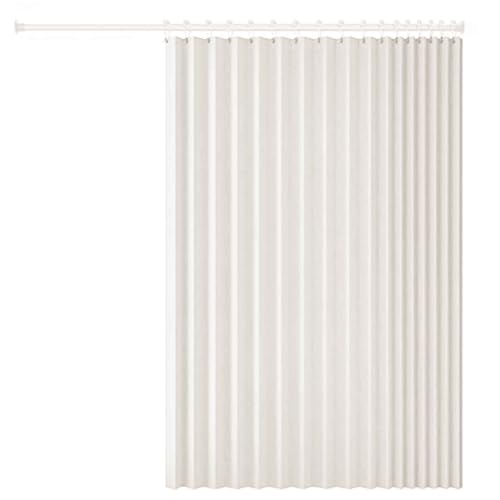 HLTQL Türvorhang mit Stange, Raumteiler, Vorhänge, Verdunkelung, Falttüren, Innentüren, Verdunkelungsvorhänge, Schrankvorhang für offenen Kleiderschrank (1 x B 100 x H 250 cm) von HLTQL