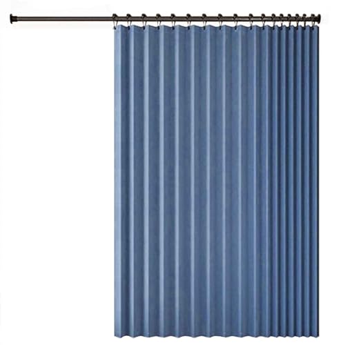 HLTQL Türvorhang mit Stange, Raumteiler, Vorhänge, Verdunkelung, Falttüren, Innentüren, Verdunkelungsvorhänge, Schrankvorhang für offenen Kleiderschrank (2 x B 180 x H 180 cm) von HLTQL