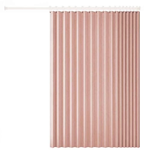HLTQL Türvorhang mit Stange, Raumteiler, Vorhänge, Verdunkelung, Falttüren, Innentüren, Verdunkelungsvorhänge, Schrankvorhang für offenen Kleiderschrank (3 x B 220 x H 200 cm) von HLTQL