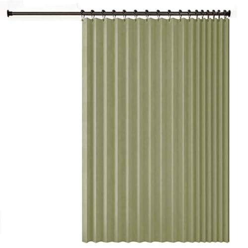 HLTQL Türvorhang mit Stange, Raumteiler, Vorhänge, Verdunkelung, Falttüren, Innentüren, Verdunkelungsvorhänge, Schrankvorhang für offenen Kleiderschrank (4 x B 220 x H 250 cm) von HLTQL