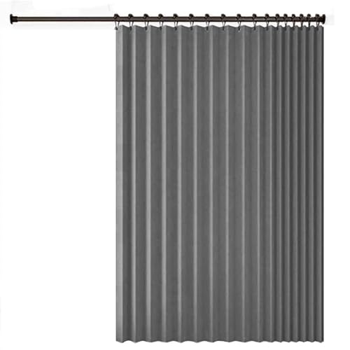 HLTQL Türvorhang mit Stange, Raumteiler, Vorhänge, Verdunkelung, Falttüren, Innentüren, Verdunkelungsvorhänge, Schrankvorhang für offenen Kleiderschrank (6 x B 100 x H 180 cm) von HLTQL