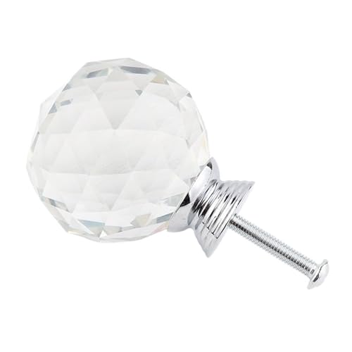 HLXDZ KnöPfe FüR SchräNke 10 Stück 20–30 Mm Kristallkugel-Design Kristallglas-Knäufe for Schrank, Schublade, Küchenschrank, Kleiderschrank, Griffe, Hardware Bequemer Griff(40mm Silver Base) von HLXDZ
