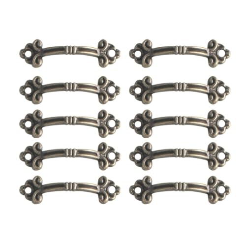 HLXDZ KnöPfe FüR SchräNke 10 Stück Antike Schubladengriffe, Schrankgriffe, Schmuckkästchen, Küchenschrank, Möbelknöpfe, Türgriffe, Schubladenbeschläge Bequemer Griff(Bronze) von HLXDZ