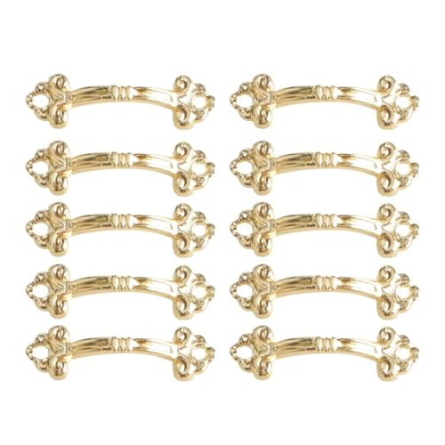HLXDZ KnöPfe FüR SchräNke 10 Stück Antike Schubladengriffe, Schrankgriffe, Schmuckkästchen, Küchenschrank, Möbelknöpfe, Türgriffe, Schubladenbeschläge Bequemer Griff(Gold) von HLXDZ