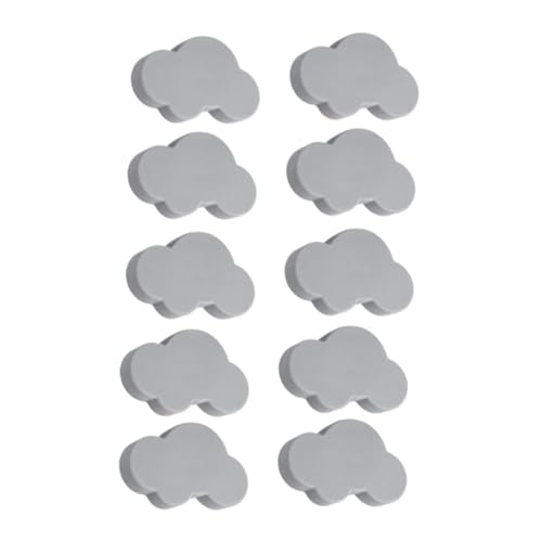HLXDZ KnöPfe FüR SchräNke 10 Stück Cartoon Cloud Möbelgriffe Kinderzimmer Knöpfe Griffe Schubladengriff Türknauf for Schublade Bequemer Griff(Gray) von HLXDZ