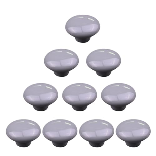 HLXDZ KnöPfe FüR SchräNke 10 Stück Europäischer Schlichter Keramik-Tür-, Schrank- Und Schubladengriff Bequemer Griff(Gray) von HLXDZ