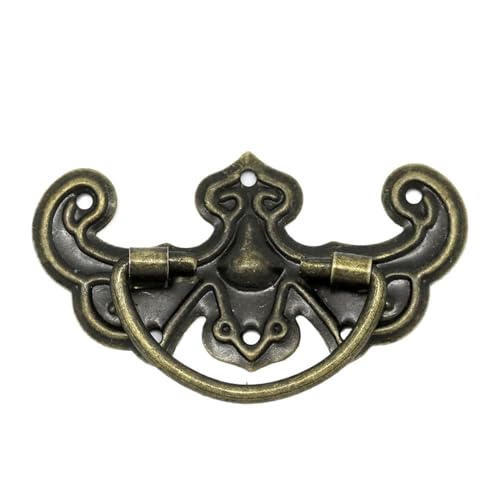 HLXDZ KnöPfe FüR SchräNke 10 Stück Klassische Bronze-Ton-Muster Schubladenschrank Schreibtisch Tür Schmuckschatulle Griffe Knöpfe Zwei Größen Mit Möbelbeschlägen Bequemer Griff(60x28mm) von HLXDZ