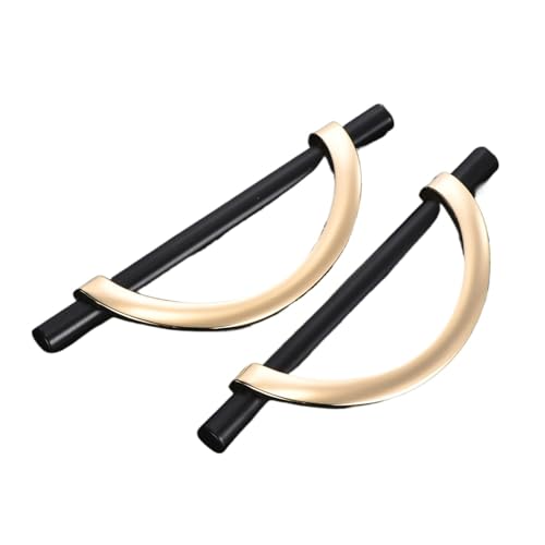 HLXDZ KnöPfe FüR SchräNke 10 Stück Küchenschrankgriffe Halbmond-Schrankgriffe Halbkreis-Schrankgriffe Schubladentürgriffe Möbelgriff-Hardware Bequemer Griff(Black 11.5cm 96mm) von HLXDZ