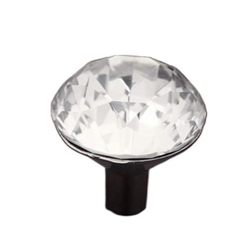 HLXDZ KnöPfe FüR SchräNke 10 Stück Luxus-Diamant-Kristall-Schrankgriffe for Kleiderschrank, Schuhkarton, Schranktür, Schublade, Knöpfe, Möbelzieher Bequemer Griff(Black Single Hole-B) von HLXDZ