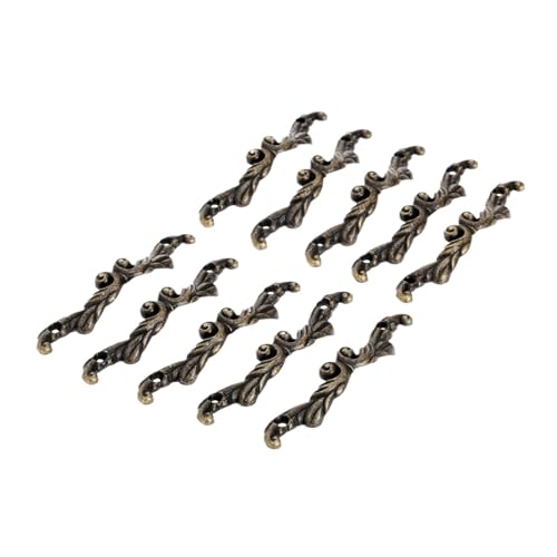 HLXDZ KnöPfe FüR SchräNke 10 Stück Mini-Griffe, Antik-Bronze, for Schmuck, Geschenkbox, Schrank, Schubladengriffe, Dekorative Knöpfe, 45 Mm/75 Mm, Legierung Mit Schrauben Bequemer Griff(L) von HLXDZ