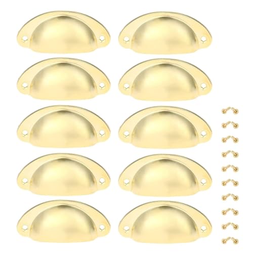 HLXDZ KnöPfe FüR SchräNke 10 Stück Schrank-Cup-Griffe, 82 X 35 Mm, Schubladen-Muschelgriffe, Vintage-Antik-Küchenschrankgriffe, Möbelknöpfe Bequemer Griff HLXDZ KnöPfe FüR SchräNke 10 Stück Schrank-Cup-Griffe, 82 X 35 Mm, Schubladen-Muschelgriffe, Vintage-Antik-Küchenschrankgriffe, Möbelknöpfe Bequemer Griff von HLXDZ