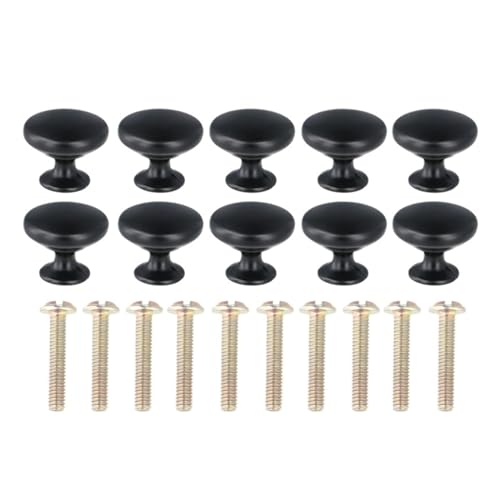 HLXDZ KnöPfe FüR SchräNke 10 Stück Schrankknöpfe Mit Einem Loch, Schubladengriffe Mit Schrauben, Runde Schwarze Kommode, Schrankgriffe, Schrankgriffe Aus Zinklegierung Bequemer Griff HLXDZ KnöPfe FüR SchräNke 10 Stück Schrankknöpfe Mit Einem Loch, Schubladengriffe Mit Schrauben, Runde Schwarze Kommode, Schrankgriffe, Schrankgriffe Aus Zinklegierung Bequemer Griff von HLXDZ