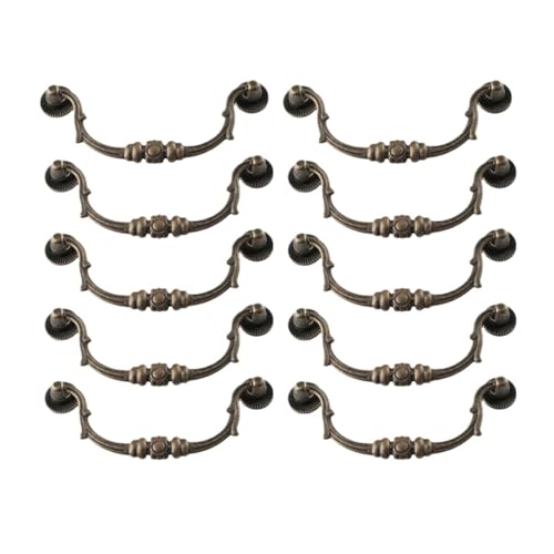 HLXDZ KnöPfe FüR SchräNke 10 Stück Schubladengriffe, Schrankgriffe, Bronzefarbene Kommodengriffe for Möbel, Schränke, Kleiderschränke, Küchentüren (106 Mm) Bequemer Griff von HLXDZ