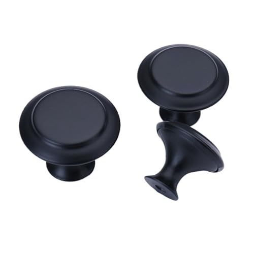 HLXDZ KnöPfe FüR SchräNke 10PCS Edelstahl Küche Tür Schrank T Bar Griff Pull Knob Schrank Knöpfe Möbel Griff Schrank Schublade Griff Hardware Bequemer Griff(L-Black(10PCS)) von HLXDZ