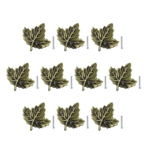 HLXDZ KnöPfe FüR SchräNke 10er-Pack Schrankknöpfe Mit Ahornblatt-Motiv, Einzelloch, Zinklegierung, Bronze, Schubladengriffe, Möbelbeschläge, Küche, Badezimmer Bequemer Griff HLXDZ KnöPfe FüR SchräNke 10er-Pack Schrankknöpfe Mit Ahornblatt-Motiv, Einzelloch, Zinklegierung, Bronze, Schubladengriffe, Möbelbeschläge, Küche, Badezimmer Bequemer Griff von HLXDZ