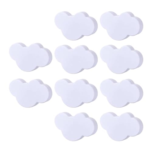 HLXDZ KnöPfe FüR SchräNke 2/4/6/10 Stück Cartoon-Möbelgriffe, Kinderzimmerknöpfe, Griffe for Schränke, Schubladengriff, Türknauf for Schrankgriffe Bequemer Griff(White 10pcs,54x36mm) von HLXDZ