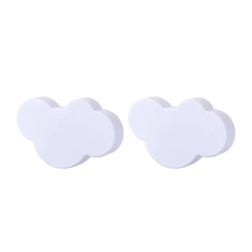 HLXDZ KnöPfe FüR SchräNke 2/4/6/10 Stück Cartoon-Möbelgriffe, Kinderzimmerknöpfe, Griffe for Schränke, Schubladengriff, Türknauf for Schrankgriffe Bequemer Griff(White 2pcs,71x47mm) von HLXDZ