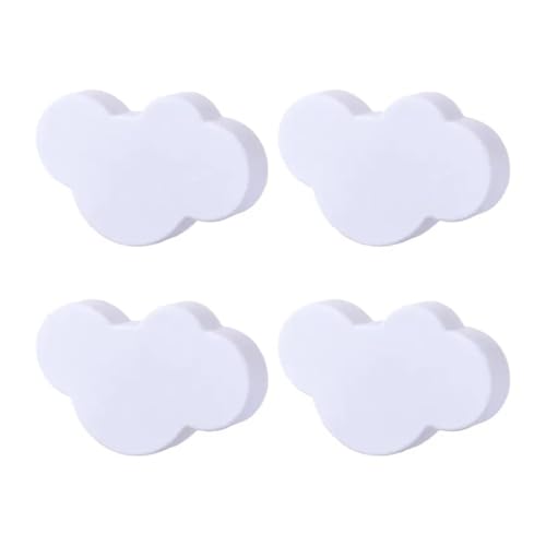 HLXDZ KnöPfe FüR SchräNke 2/4/6/10 Stück Cartoon-Möbelgriffe, Kinderzimmerknöpfe, Griffe for Schränke, Schubladengriff, Türknauf for Schrankgriffe Bequemer Griff(White 4pcs,54x36mm) von HLXDZ