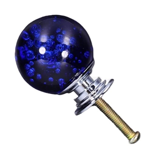 HLXDZ KnöPfe FüR SchräNke 30 Mm Kristall-Blasenkugel-Möbelknauf, Küchenschrank-Türgriffe, Schubladenknöpfe, Schrankgriffe, Kleiderschrank-Türgriffe Bequemer Griff(Blue) von HLXDZ