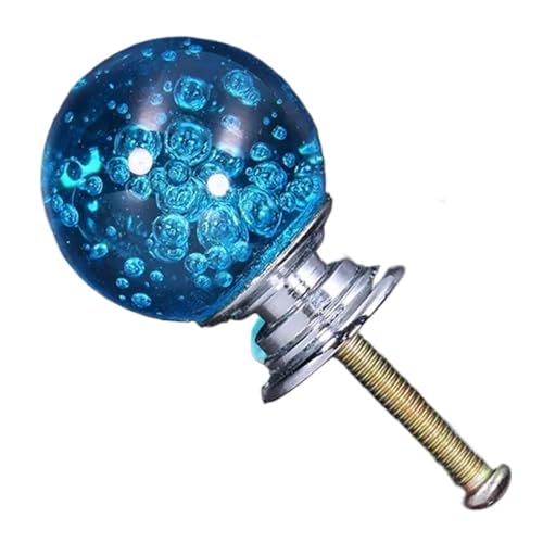 HLXDZ KnöPfe FüR SchräNke 30 Mm Kristall-Blasenkugel-Möbelknauf, Küchenschrank-Türgriffe, Schubladenknöpfe, Schrankgriffe, Kleiderschrank-Türgriffe Bequemer Griff(Lake Blue) von HLXDZ