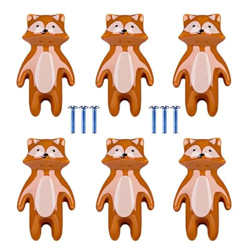 HLXDZ KnöPfe FüR SchräNke 6 Stück Kinder-Kaktusform, Keramik-Türknauf, Möbelgriff, Schublade, Schrank, Küche, Ziehgriff Bequemer Griff(Yellow) von HLXDZ