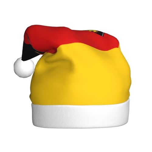 Flagge des Staates Rheinland-Pfalz Weihnachtsmütze Nikolausmützen für Erwachsene Samt Komfort Hut für Neujahr Festliche Party von HMBGFW