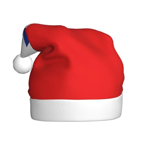 Flagge von Chile Weihnachtsmütze, Weihnachtsmannmützen für Erwachsene, Samt, bequem, für Neujahrsparty von HMBGFW