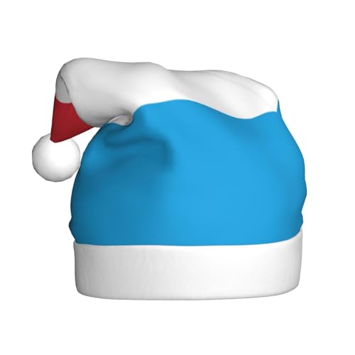 Flagge von Luxemburg Weihnachtsmütze, Nikolausmützen für Erwachsene, Samt, Komfortmütze für Neujahr, festliche Party von HMBGFW