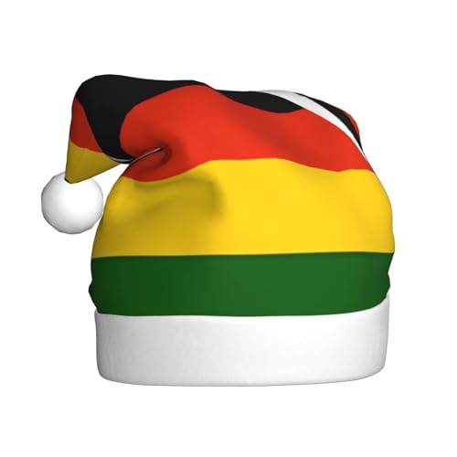Flagge von Simbabwe Weihnachtsmütze, Nikolausmützen für Erwachsene, Samt, Komforthut für Neujahr, festliche Party von HMBGFW