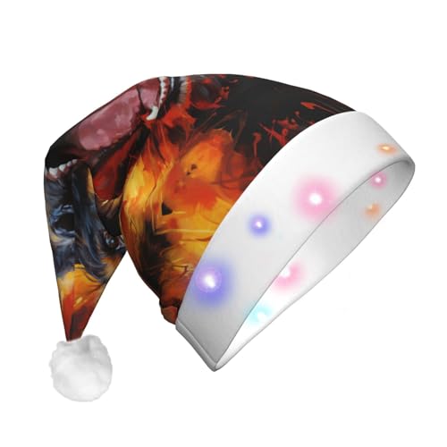 HMBGFW Leuchtender Weihnachtshut, Pfeifender Hund – langer Weihnachtshut für Erwachsene mit LED-Beleuchtung – fröhlicher Weihnachtshut für festliche Anlässe HMBGFW Leuchtender Weihnachtshut, Pfeifender Hund – langer Weihnachtshut für Erwachsene mit LED-Beleuchtung – fröhlicher Weihnachtshut für festliche Anlässe von HMBGFW