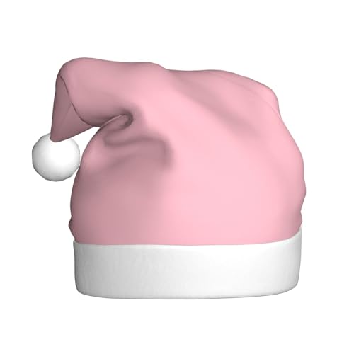 Natürliche rosa Weihnachtsmütze, Weihnachtsmannmützen für Erwachsene, Samt, Komforthut für Neujahr, festliche Party von HMBGFW