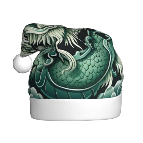 Riesiger Drache steigt Weihnachtsmütze, Weihnachtsmannmützen für Erwachsene, Samt, Komforthut für Neujahr, festliche Party von HMBGFW
