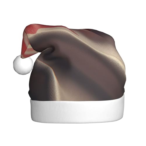 Rote und weiße Weihnachtsmütze, Weihnachtsmannmützen für Erwachsene, Samt, bequem, für Neujahrsparty von HMBGFW