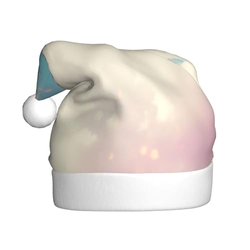 Vögel, die unter weißen Wolken fliegen, Weihnachtsmütze, Weihnachtsmannmützen für Erwachsene, Samt, bequem, für Neujahrsparty von HMBGFW