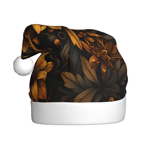 Wachsende Sonnenblumen-Weihnachtsmütze, Weihnachtsmannmützen für Erwachsene, Samt, Komfort-Hut für Neujahr, festliche Party Wachsende Sonnenblumen-Weihnachtsmütze, Weihnachtsmannmützen für Erwachsene, Samt, Komfort-Hut für Neujahr, festliche Party von HMBGFW