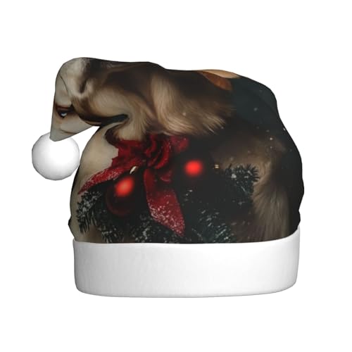 Weihnachtsmütze, Weihnachtsmannmütze, Weihnachtsmannmützen für Erwachsene, Samt, bequem, für Neujahrsparty Weihnachtsmütze, Weihnachtsmannmütze, Weihnachtsmannmützen für Erwachsene, Samt, bequem, für Neujahrsparty von HMBGFW