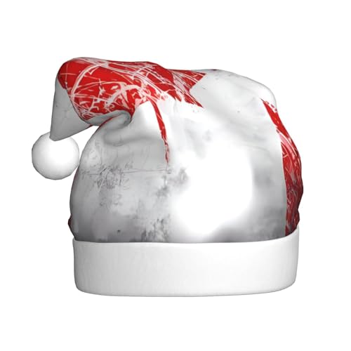 Weihnachtsmütze mit Kanada-Flagge, Weihnachtsmannmützen für Erwachsene, Samt, bequem, für Neujahr, festliche Party von HMBGFW