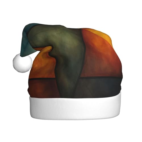Weihnachtsmütze mit Pyramidenmalerei, Weihnachtsmannmützen für Erwachsene, Samt, bequem, für Neujahrsparty Weihnachtsmütze mit Pyramidenmalerei, Weihnachtsmannmützen für Erwachsene, Samt, bequem, für Neujahrsparty von HMBGFW