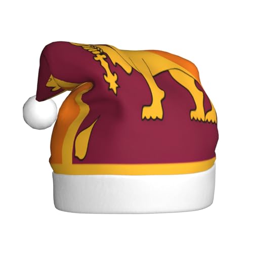 Weihnachtsmütze mit Sri Lanka-Flagge, Weihnachtsmannmützen für Erwachsene, Samt, bequem, für Neujahr, festliche Party Weihnachtsmütze mit Sri Lanka-Flagge, Weihnachtsmannmützen für Erwachsene, Samt, bequem, für Neujahr, festliche Party von HMBGFW