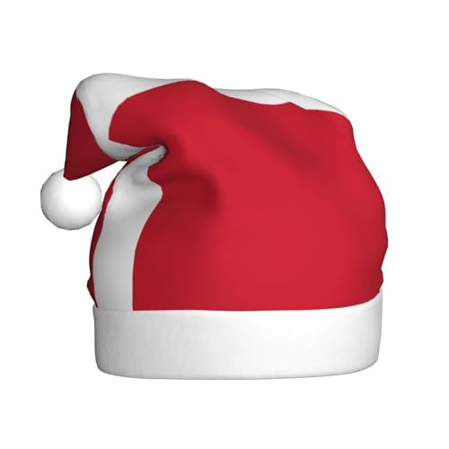 Weihnachtsmütze mit dänischer Flagge, Weihnachtsmannmützen für Erwachsene, Samt, bequem, für Neujahrsparty von HMBGFW