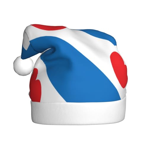 Weihnachtsmütze mit friesischer Flagge, Weihnachtsmannmützen für Erwachsene, Samt, bequem, für Neujahr, festliche Party Weihnachtsmütze mit friesischer Flagge, Weihnachtsmannmützen für Erwachsene, Samt, bequem, für Neujahr, festliche Party von HMBGFW