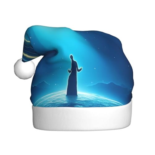 ufo Attack Weihnachtsmütze, Nikolausmützen für Erwachsene, Samt, Komforthut für Neujahr, festliche Party ufo Attack Weihnachtsmütze, Nikolausmützen für Erwachsene, Samt, Komforthut für Neujahr, festliche Party von HMBGFW