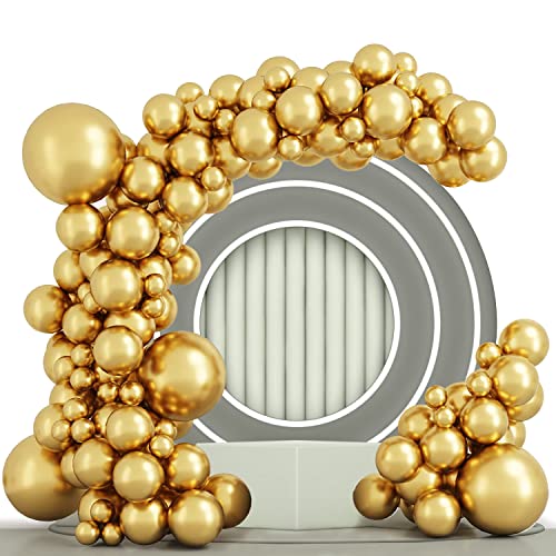 Luftballon Set, 100 Stück Gold Ballon Girlande Verschiedene Größen 45 30 25 15 cm, Ballongirlande Helium Ballons Deko für Verlobung Hochzeit Baby Shower Geburtstag Party Dekoration von HMBTEN
