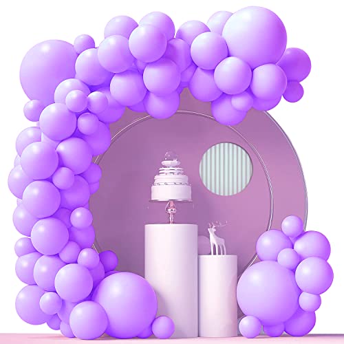 Luftballon Set, 100 Stück Lila Ballon Girlande Verschiedene Größen 45 30 25 17 cm, Ballongirlande Helium Ballons Deko für Verlobung Hochzeit Baby Shower Geburtstag Party Dekoration von HMBTEN