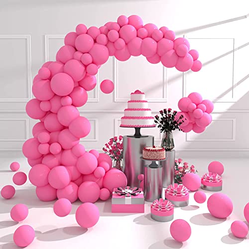Rosa Luftballon Set, 100 Stück Rosa Ballon Girlande Verschiedene Größen 45 30 25 18 cm,Rosa Ballongirlande Helium Ballons Deko für Verlobung Hochzeit Baby Shower Geburtstag Party Dekoration von HMBTEN